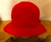 Coldwater Creek Wool Felt Hat Women Red Fedora