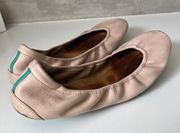 TIEKS Ballerina Pink Ballet Flat Leather Slip On Women Size 11 US