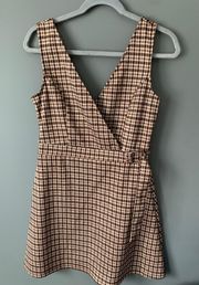 Patterned V Neck Dress