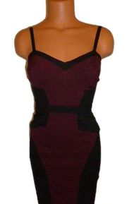 ✨ XOXO Burgundy Color-block Mini Dress✨