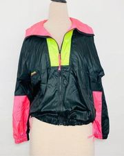 Columbia Womens Neon Full Zip Radial Sleeve Windbreaker  90S VINTAGE ski jacket