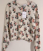 NWT Paris Atelier & other stories alpaca wool blend spring rose button cardigan