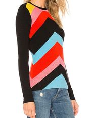 Diane von Furstenberg Rainbow Chevron Sweater