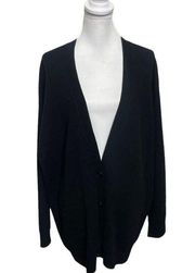 Alexander Wang Black Oversized Cardigan Cashmere Wool Blend Womens Size Small