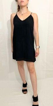 Chiffon Slip Dress - Black - S