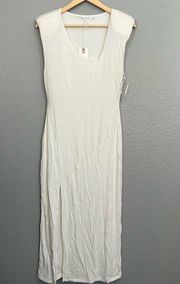 Good American White Asymmetric Midi Dress