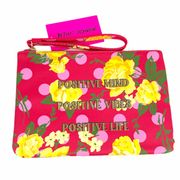 Betsey Johnson Floral Printed Pouch, Pink