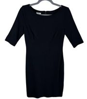 Suzi Chin For Maggy Boutique Black Half Sleeve Short Sheath Dress Size 4P