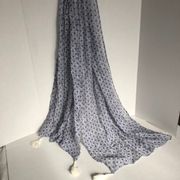 brand  Summer scarf, blue and white designs