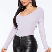 Lilac Thermal Long Sleeve Sweater