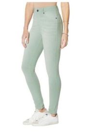 Diane Gilman Knit Flex STRETCH Skinny Jegging Jeans, Moss Green Size 5X NEW!