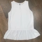 Adrienne Sleeveless White Top Small