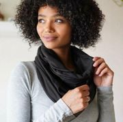 Beyond Yoga Hidden Pocket Infinity Scarf Black One Size