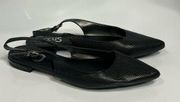 Circus by sam Edelman pointed toe sling back flats faux leather size 6.5
