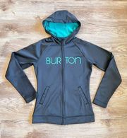 Burton Women’s Black Fleece Lined Full Zip Hoodie Size Small