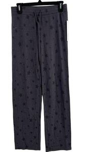 Aqua Gray All Over Star Print Lounge Pant Size XS New