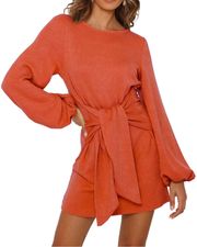 Boutique Orange Tie Dress