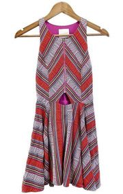 Revolve Line & Dot Womens L Tapestry Dress Fit Flare Multicolor Sleeveless Mini