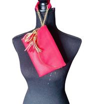 Maurices Faux Leather Pink Clutch Wristlet