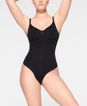 Skims Seamless Sculpt Brief Bodysuit in Onyx Black Size Medium *Flawed*