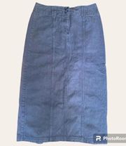 Christopher & Banks Blue Denim Maxi Skirt