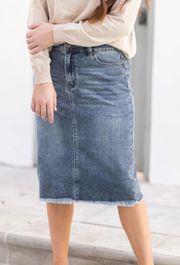 Denim Midi Skirt