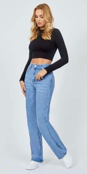 straight leg jeans