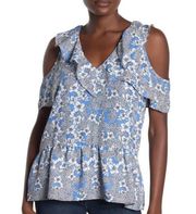 NEW Parker Dedra Cold‎ Shoulder Blouse Floral Top