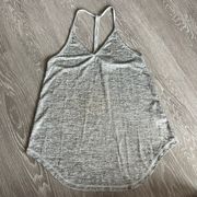 Philosophy Tank Top Womens Extra Small Glittery Gray Raceback