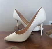 JLO White Pointed Toe Heels