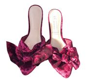 lauren conrad runway velvet bow mule shoe