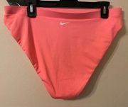 New NWT Nike Essential Women's High-Waist Swim Bottom Coral Pink Size XL