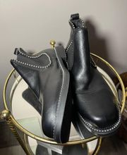 Women's Black and Silver Boots