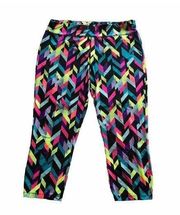 City Street Multi Color Crop Athletic Leggings Size XL