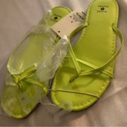 Shade & Shore lime green sandals. New