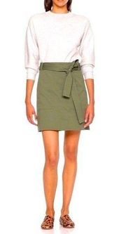 NWT Ann Taylor Loft Khaki Green Belted Skirt