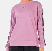 Nike Mauve Logo Tape Crew Pullover Sweater