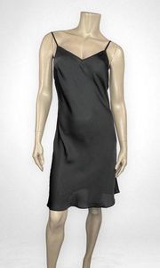 SAM EDELMAN V Neck Black Slip Dress M