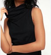 Club Monaco Womens Size XS Black Sleeveless Cowl Neck