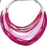 NWT Mixit Color JCP multi strand pink beaded necklace