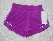 Lululemon Moonlit Magenta High Rise Hotty Hot Shorts 2.5”