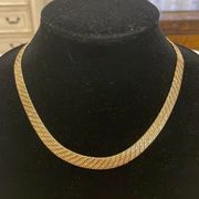 Aldo Vintage Gold Plated Chain Choker Collar Statement Necklace