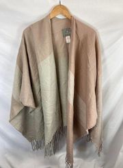 Soia & Kyo Knit Cape Wrap Sweater Size OS