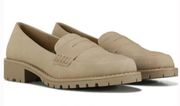 NEW DV Dolce Vita Catalina Loafer Shoes Natural Tan Lug Sole Slip On Womens 10