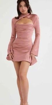 House of CB Toira Rose Pink Draped Corset Dress Size Small NWT