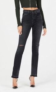 COTTON CITIZEN High Split Jean in Washed Black