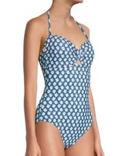 Tommy Hilfiger Blue Floral One Piece Swimsuit 14 NEW Retails $118