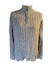 Oscar De La Renta Cable Grey Sweater