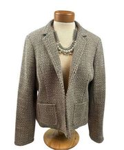 Jones|wear Jones Wear Blazer Oatmeal/Brown Tweed lined sz.14 career hook closure