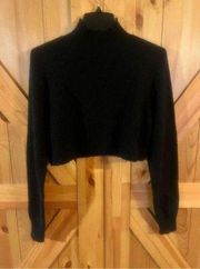 Missguided tall Womens Black Cotton Pullover Sweater Size 2/4  - Cropped